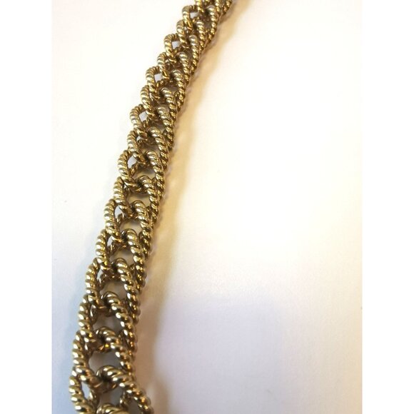 Alfred Sung Braided Gold Tone Necklace Vintage - Picture 6 of 9